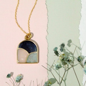 The Gemstone Hills Landscape Pendant Necklace