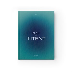 Hardcover Goal-Setting Ruled Line Journal - Blue Blast