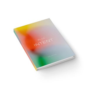Hardcover Goal-Setting  Ruled Line Journal - Rainbow Watercolor