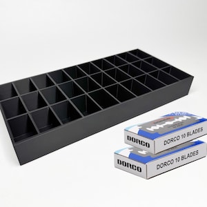 30 Slot Safety Razor Blade Holder Razor Blade Organizer For 5 0r 10 Blade Packets