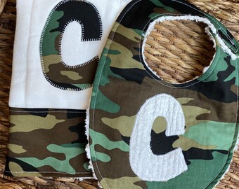 camouflage baby bibs