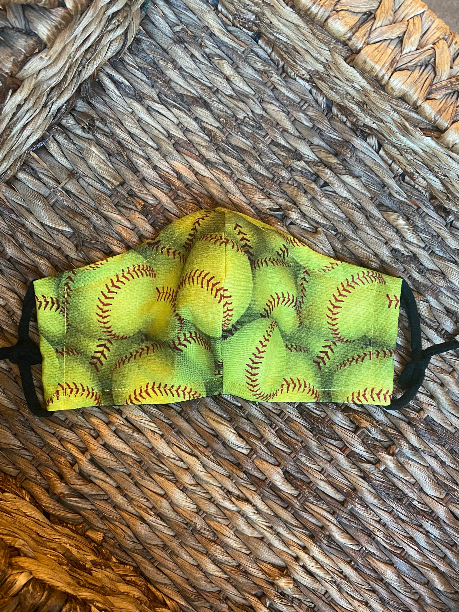 Softball Face Mask 100 Cotton Double Layered with a Filter Etsy