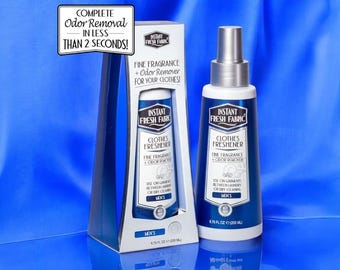 Ambientador para ropa de hombre: Eliminador de olores, colonia de larga duración (6,76 oz)