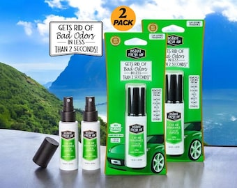 Ambientador para coche Rainforest Bliss (paquete de 2): Eliminador de olores, fragancia fina