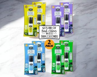 Ambientador para coche (2 unidades): Eliminador de olores - Cítrico, Lavanda, Selva tropical, Hawaiano