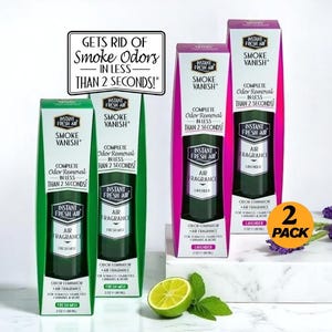 2-Pack: Smoke Vanish • Odor Eliminator & Air Freshener • Instantly Neutralizes Odors • Pack of 2, 2 Oz. (60 ml) each.
