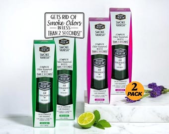 Eliminador de olores de humo (paquete de 2): lavanda y niebla fresca, 2 oz
