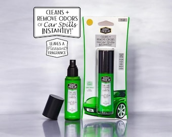 Limpiador de derrames y eliminador de olores para automóviles: aroma a vainilla y esmeralda, 4 oz (120 ml).