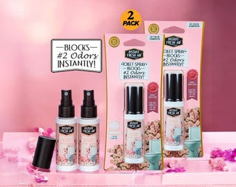 Eliminador de olores de inodoro color rosa polvoriento: Benair Before-or-After #2 When You Go Spray (paquete de 2, 1.35 oz)