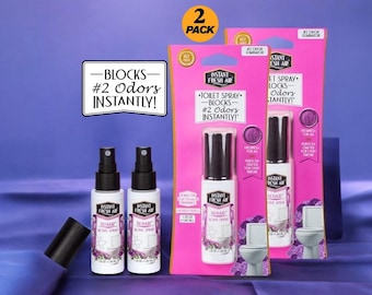 Eliminador de olores de inodoro de lavanda y vainilla: Benair Before-or-After #2 - Paquete de 2 aerosoles When You Go