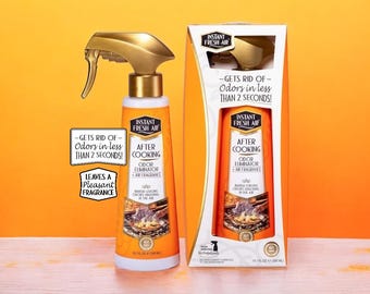Spray eliminador de olores AFTER COOKING • Aire fresco instantáneo • Elimina olores fuertes de comida en segundos • Ambientador de cocina • 10.1 oz (300 ml)