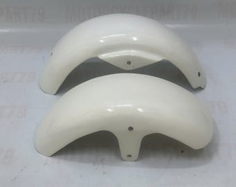 Front & Rear Fender White HONDA Z50M Z50 M Reproduction Fender Mud Guard Steel.