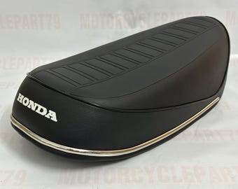 Honda Trail70 ST70 CT70 Dax Motorcycle Seat, Chrome Trim (1972-1982)