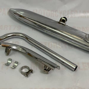 Honda C310, C320 Exhaust Muffler Pipe. Honda C320A, C310A Reproduction High Quality Complete Motorcycle Exhaust Pipe.