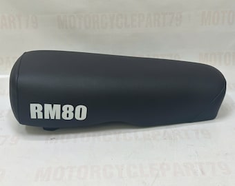 1977-78 Suzuki RM80 Motorcycle Seat: New, Complete with Metal Pan