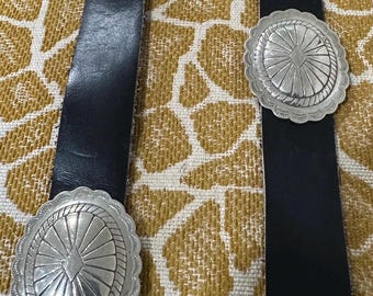 Vintage Navajo concho belt silver 9.25