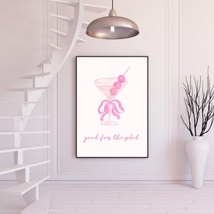 Dobre dla fabuły Jasnoróżowy wystrój pokoju Bar Cart Art Modna sztuka ścienna Apartament studencki Salon Estetyczna kula dyskotekowa Dziewczyny na wieczorne wyjście Kokarda
