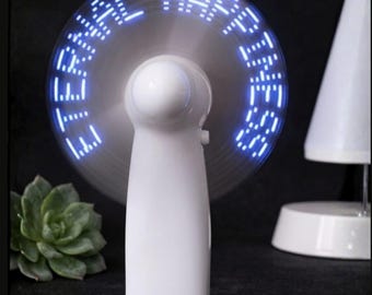 JW 2026 Eternal Happiness LED Message Fan, Convention Gift Light Up Fan, Rechargeable Portable Fan 6 Colors Event Keepsake