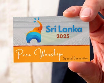 Cards for JW Special Conventions 2025 – Free or Rush Shipping – Pure Worship – Add Photo & Info – Double-Sided Personalized Design