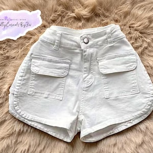 Casual High Waist Shorts | Button & Pocket Detail | Relaxed Wide Leg Fit | Summer Women&#39;s Bottoms | Comfortable Everyday Wear