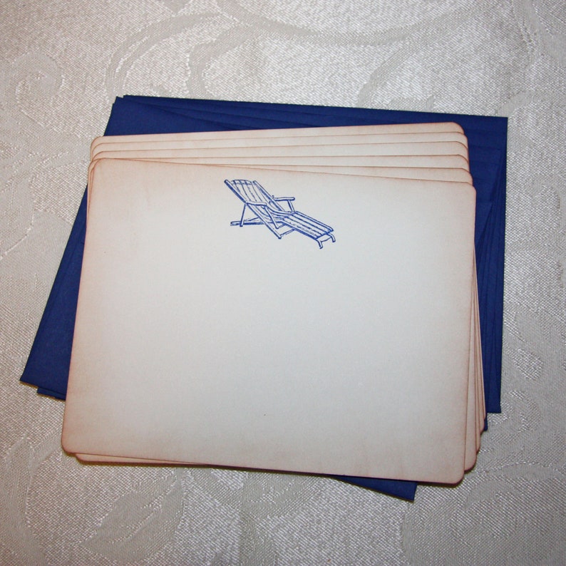 set of 6 SEASHELL Beach Thank You Stationery