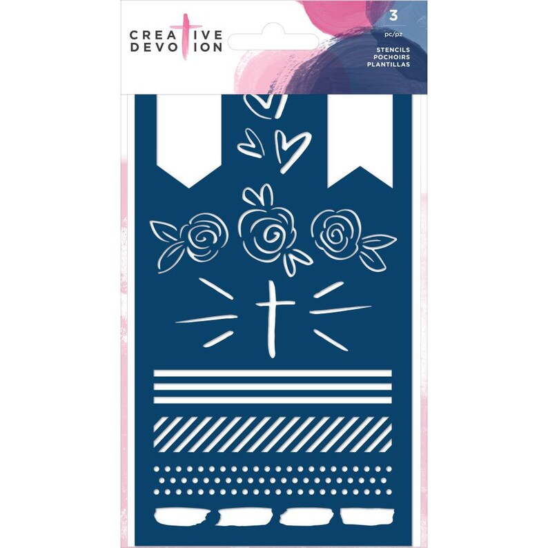 3 stencils included. Creative Devotion Stencil set