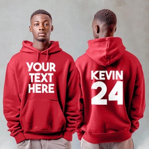 Custom Logo Hoodie, Personalized Text Sweatshirt, Team Logo Sweatshirt, Christmas Personalized Hoodie, Your Text Hoodie, Custom Men Hoodie