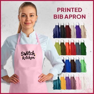 Personalized Apron, Kitchen Apron, Cooking Apron, Bakery Logo, Logo Apron, Custom Apron For Men, Custom logo apron for women, Women Apron