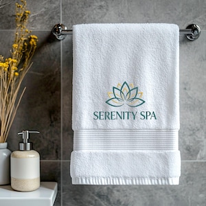 企業ロゴ入りタオル、会社ロゴ入りタオル、パーソナライズサロンタオル、オーダーメイドロゴ入りタオル、刺繍入りタオル（英国）、ハンドタオル、バスタオル