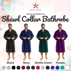 Terry towel bathrobes gown made from cotton with front Back logo personalised embroidery robes,  Anniversary Bathrobes, Wedding Gifts for him,  Couple Birthday Gift, Women Bathrobes, Mes bathrobe, Custom Name wedding Gifts For Couples, Custom Robe.