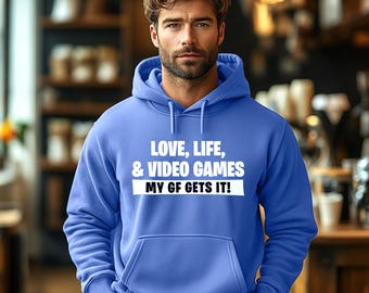Personalized Men's Birthday Hoodie – Custom Gift for Him, Gamer Hoodie, Birthday Present, Customized Hoodie for Mens, boyfriend Custom Gift