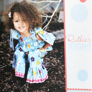 Izzy and Ivy Designs 148 Ruthie's Romper, Girls’ Romper Pattern, Tie Shoulder Romper Pattern