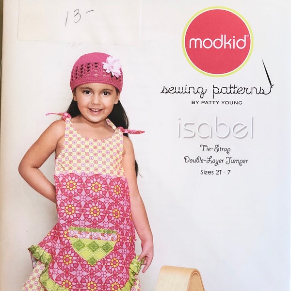 Isabel Tie Strap Double Layer Jumper Sewing Pattern for Girls from Modkid, Sundress Sewing Pattern for Girls