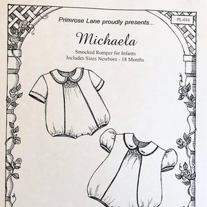 Primrose Lane Michaela Smocked Bubble Romper Pattern, Newborn to 18 Months