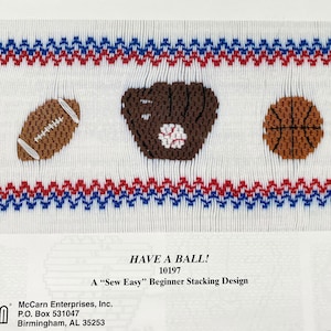 Smocking plate &quot;Have A Ball!” by  Ellen McCarn