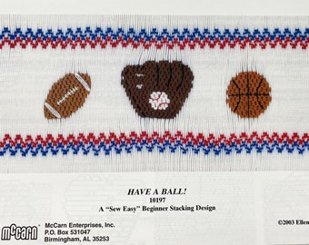 Smocking plate "Have A Ball!” by  Ellen McCarn