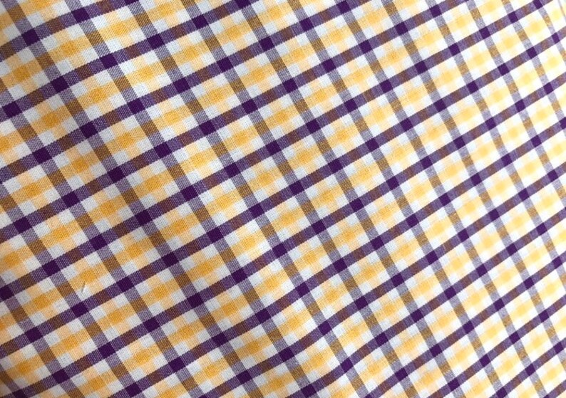 Fabric Finders Purple and Gold plaid Fabric by the yard Etsy
