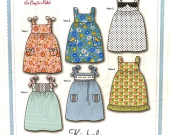 Bonnie Blue Designs Kimberly Summer Dress Sewing Pattern size 6 month to 10 years, Girls' Sundress pattern