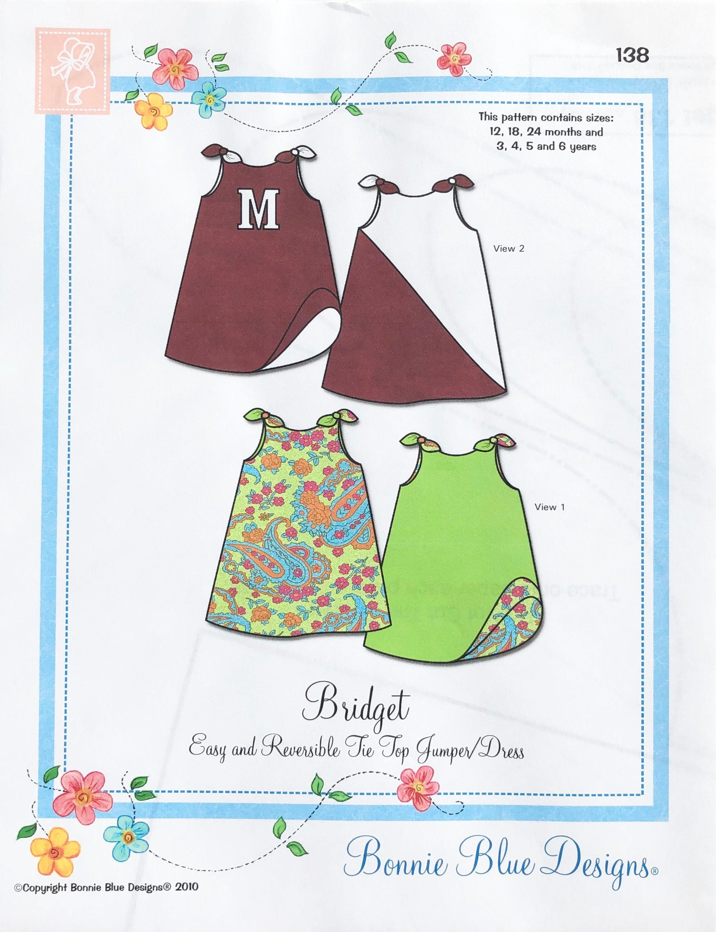 Reversible Tie Top Dress Sewing Pattern: Easy Aline Design (12 Months to 6  Years) - Etsy