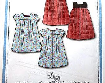Bonnie Blue Lizzy Dress Pattern, Pleated Jumper, Girl Size 12mo-8yrs