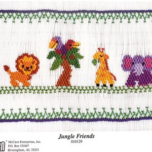 Smocking plate &quot;Jungle Friends” by  Ellen McCarn