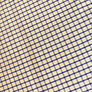 Fabric Finders’ Purple and Gold with White Small Check Cotton Fabric Sold by the Yard, Collegiate Fabric, Purple and Gold Fabric