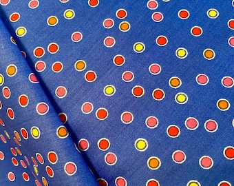 Polka Dot Cotton Fabric: Royal Blue Quilting Material