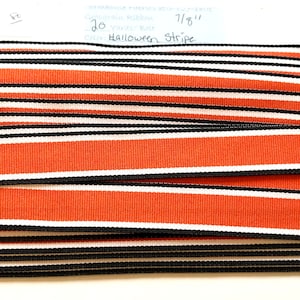 Grosgrain Ribbon- Halloween- Black and Orange- Ribbon by the yard