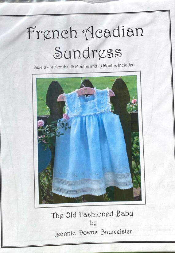French Acadian Baby Sundress Sewing Pattern: Heirloom Design