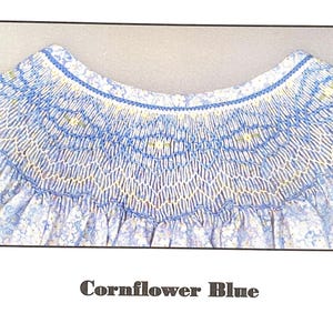 Smocking plate by Crosseyed Crickets &quot;Cornflower Blue” , Bishop Smocking Plate, Blue bishop Smocking