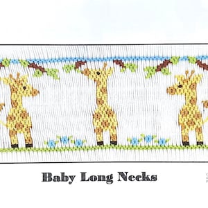 Baby Long Necks Smocking Plate by Crosseyed Cricket, Giraffe Smocking