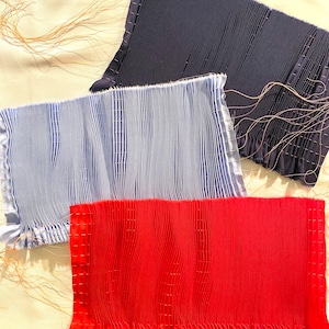 Prepleated Smocking Inset in Navy or Red, Ready to Smock Inset