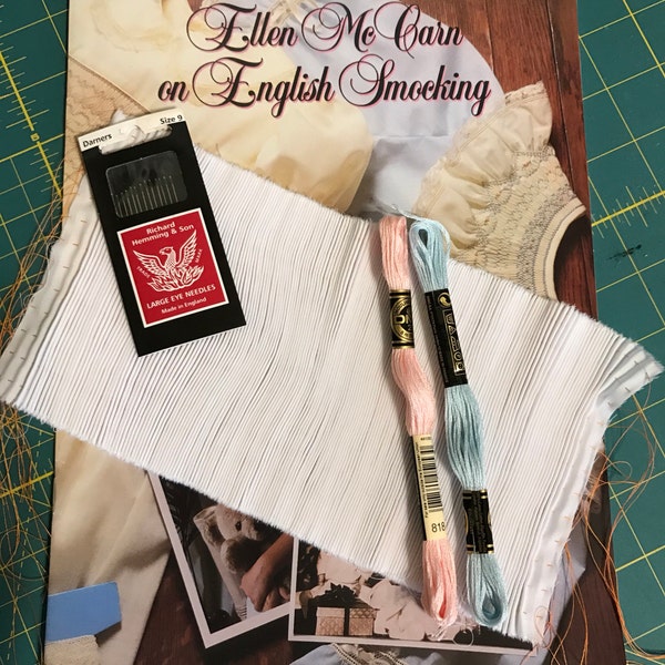 Learn to Smock Kit with Ellen McCarn on English Smocking Book
