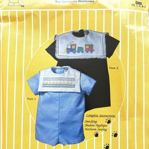 Brandon Boy’s Romper Sewing Pattern with Square Collar sizes 1/2,1,2,3 by Pat Garretson, Toddler Boys' Pattern